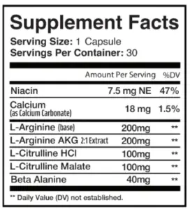 Mind Honey supplement facts