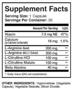 VapoCept Supplement Facts